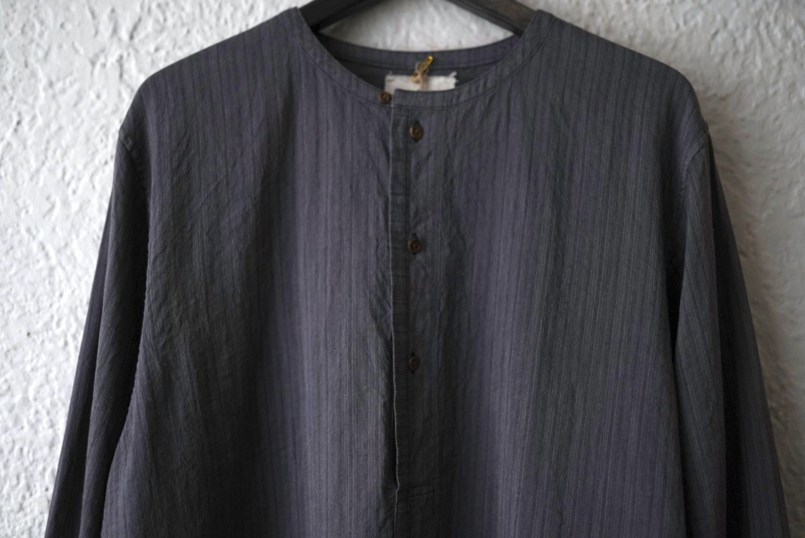 25SS Henley Neck Shirt ストライプヘンリーネックシャツ Araki Yuu アラキユウ