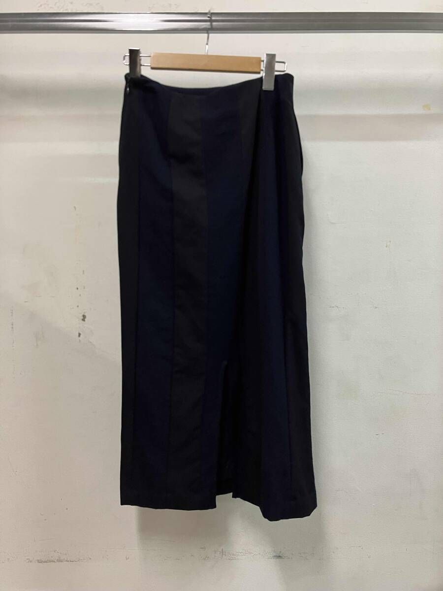 TRICOT COMME des GARCONS トリコットコムデギャルソン TC-S052 AD2001 異素材切替 スカート サイズS ブラック ネイビー