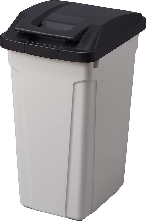 アスベル ゴミ箱 屋外 フタ付 ロック付き ハンドル付分別ダストボックス45 L ブラック 幅31 5 奥行42 3 高さ61 8 cm