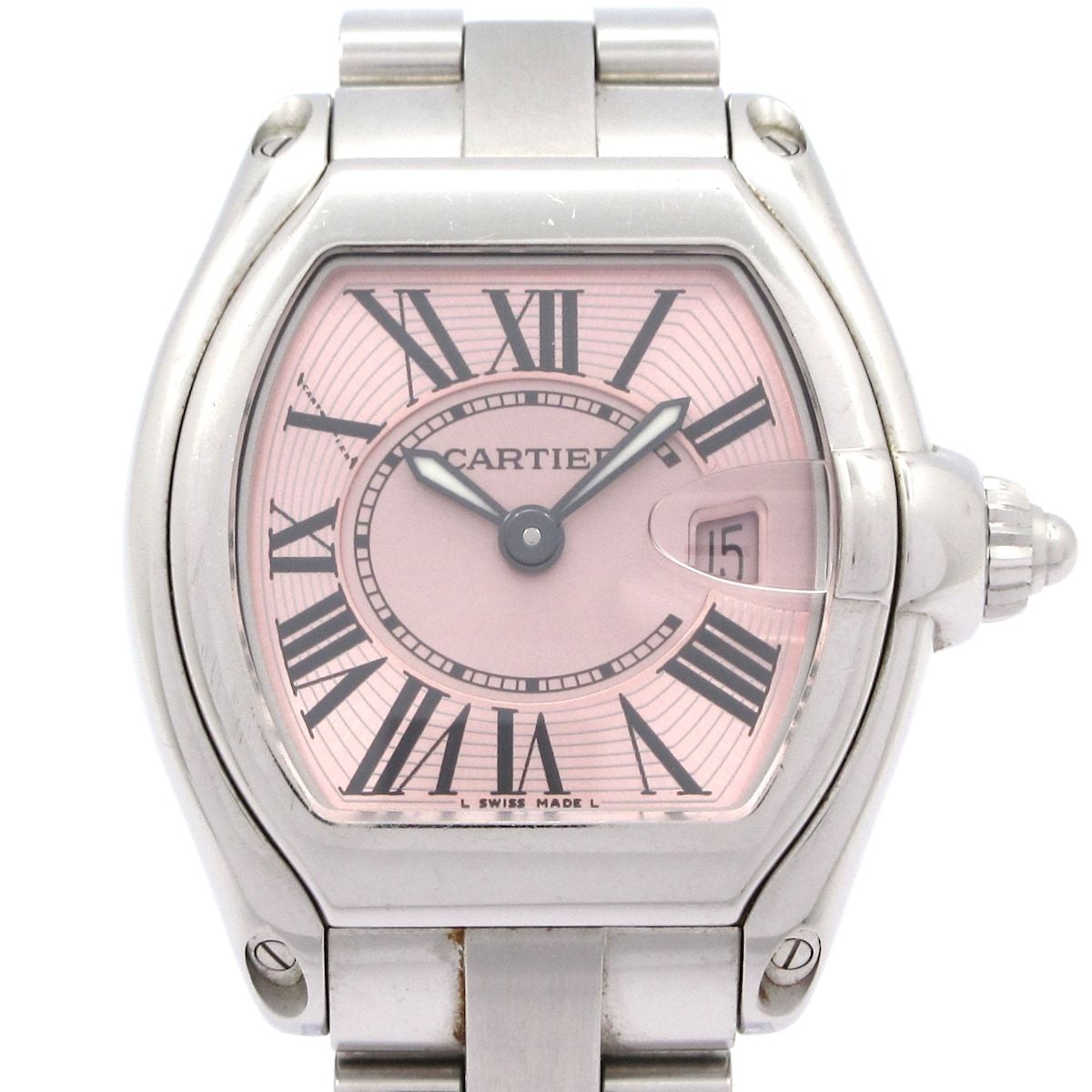 Cartier カルティエ 腕時計 ロードスターSM W62017V3 レディース SS ピンク