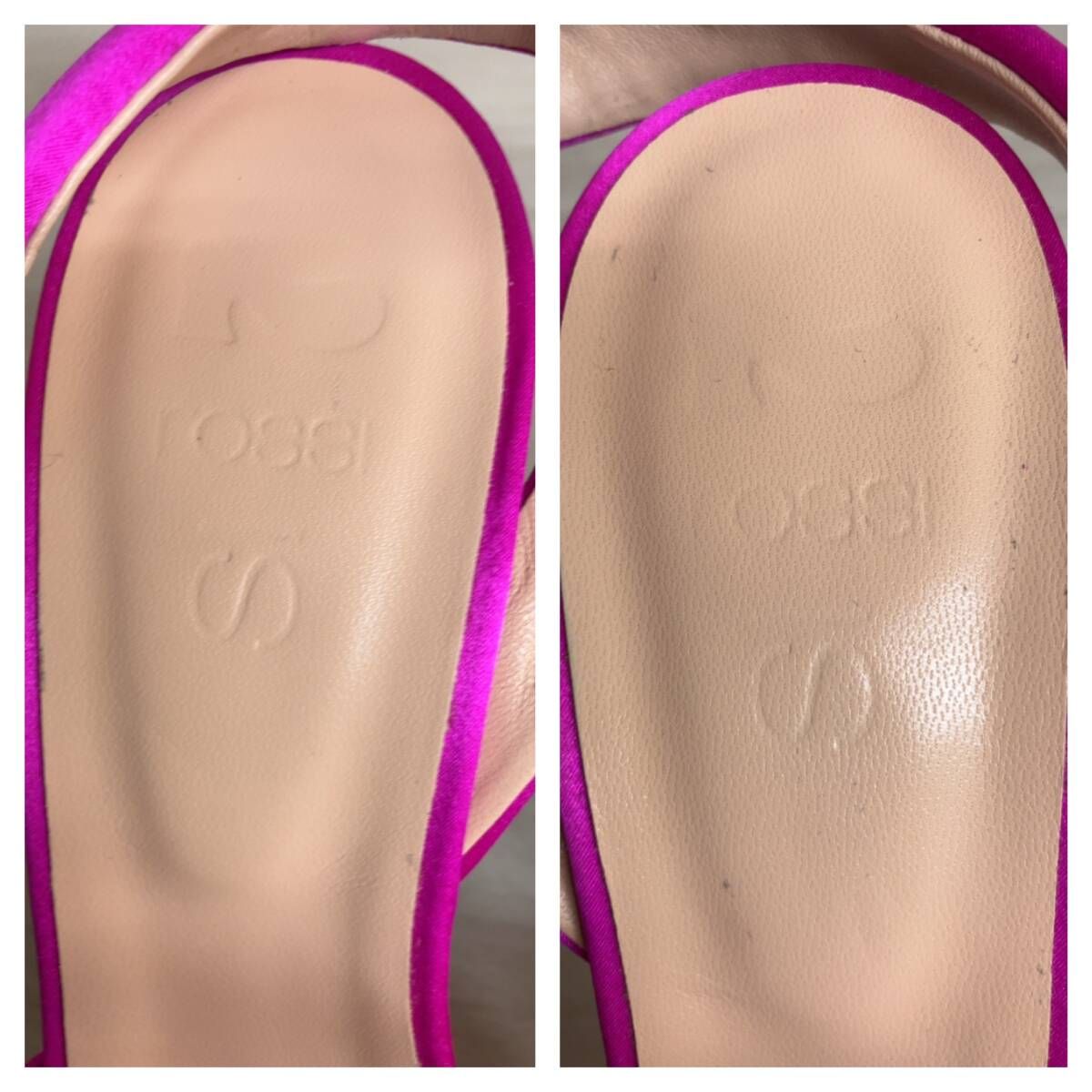 SI ROSSI シーロッシ Antonia サテンサンダル ピンク 13 cmヒール オープントゥサンダル 表記サイズ 37 約23 5～24 0 cm 箱 保存袋あり Vネック チェック柄