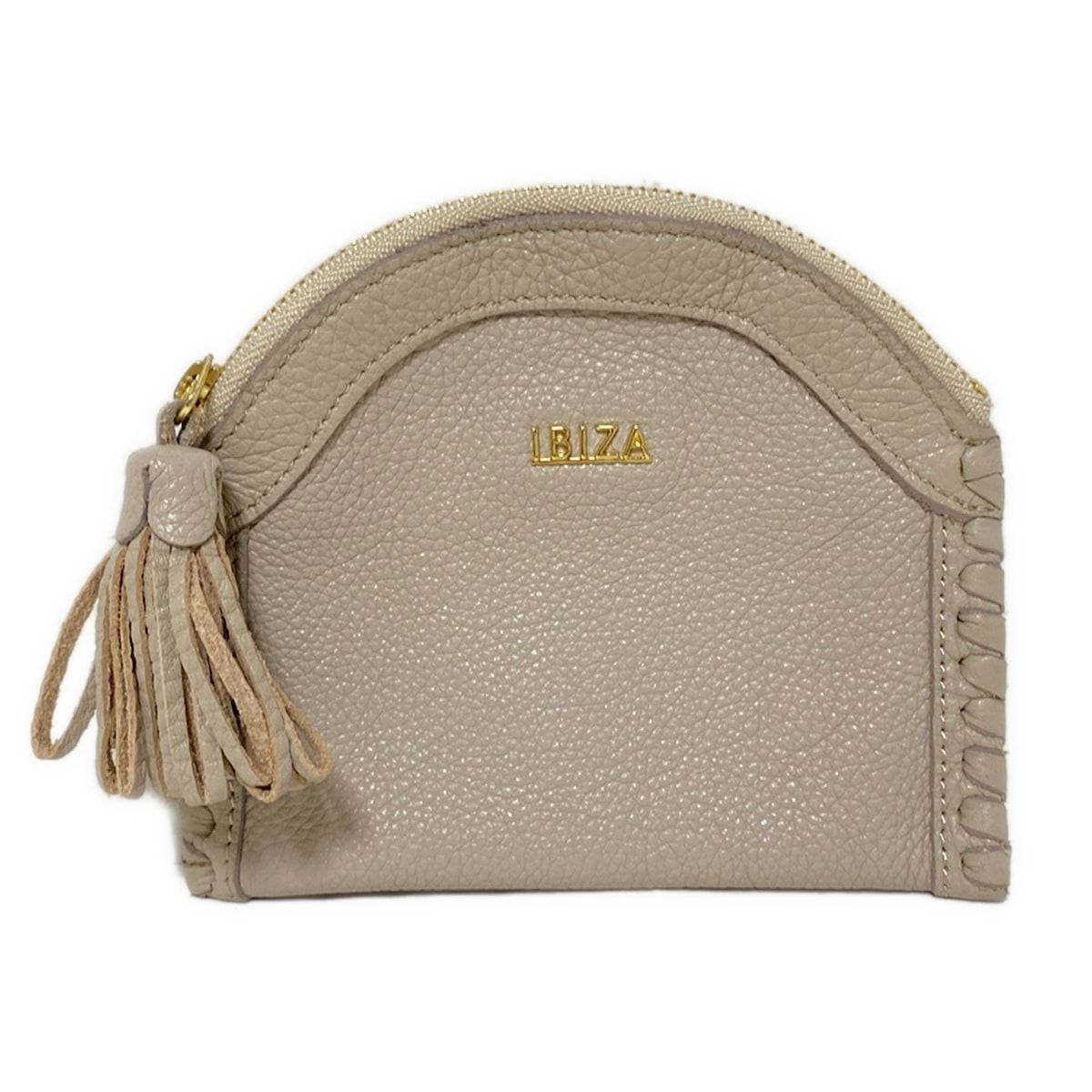 IBIZA イビザ コインケース - ライトグレー レザー
