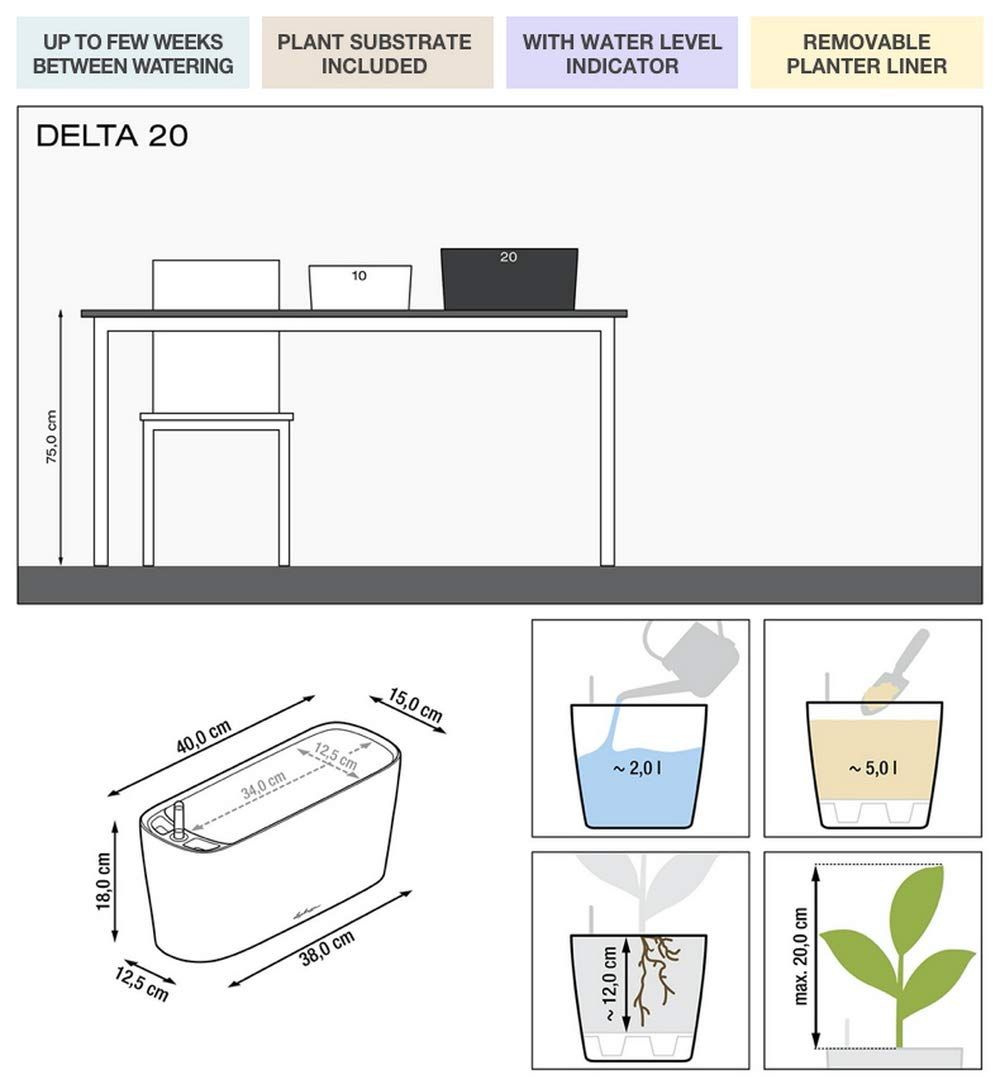  ホワイト 15560 土容量5 L デルタ20 底面給水プランター レチューザ その他 文房具 事務用品
