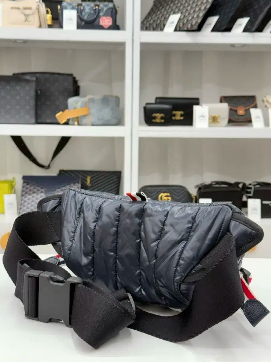 OS トム ブラウン 斜めボーダー リップストップ ウェビング ベルトバッグ