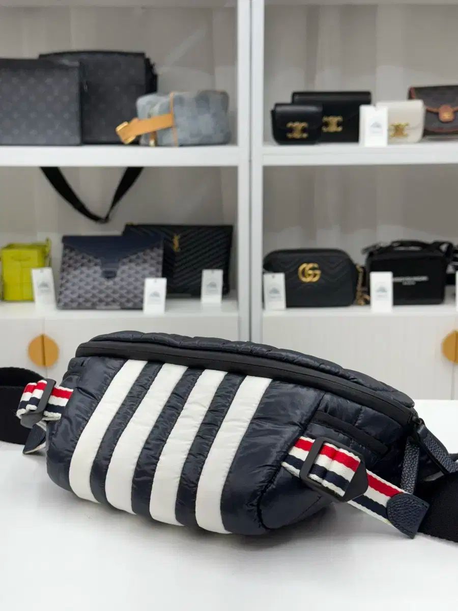 OS トム ブラウン 斜めボーダー リップストップ ウェビング ベルトバッグ