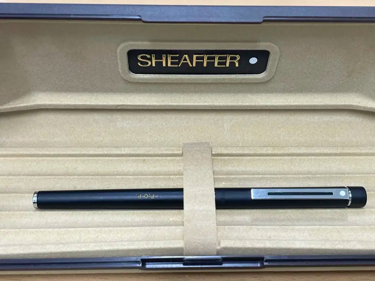 シェーファー 万年筆 タガ 1002 s マット ブラック スリム LINE スチール Mニブ