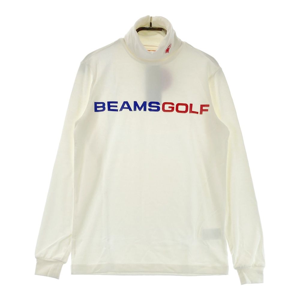 サイズ S BEAMS GOLF ビームスゴルフ タートルネック 長袖Tシャツ ワッペン ホワイト系 240101549105 ゴルフウェア メンズ ストスト