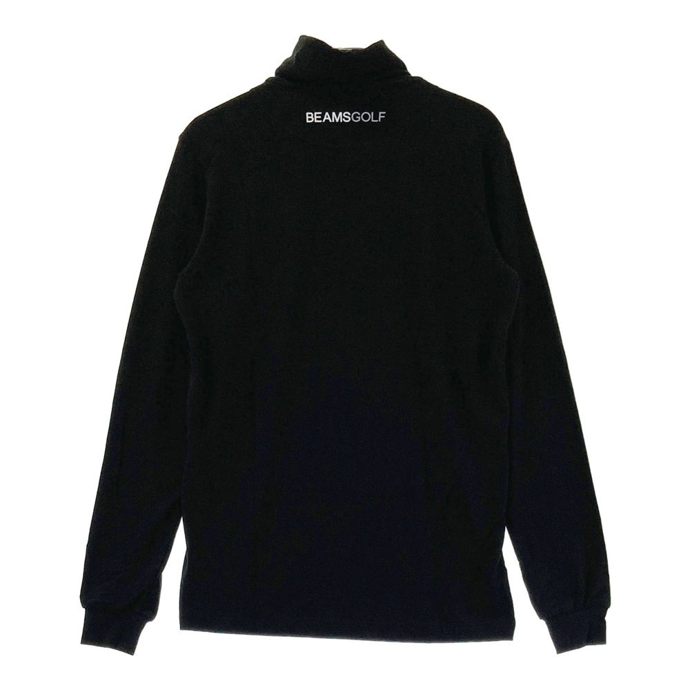 サイズ S BEAMS GOLF ビームスゴルフ タートルネック 長袖Tシャツ ワッペン ブラック系 240101549106 ゴルフウェア メンズ ストスト