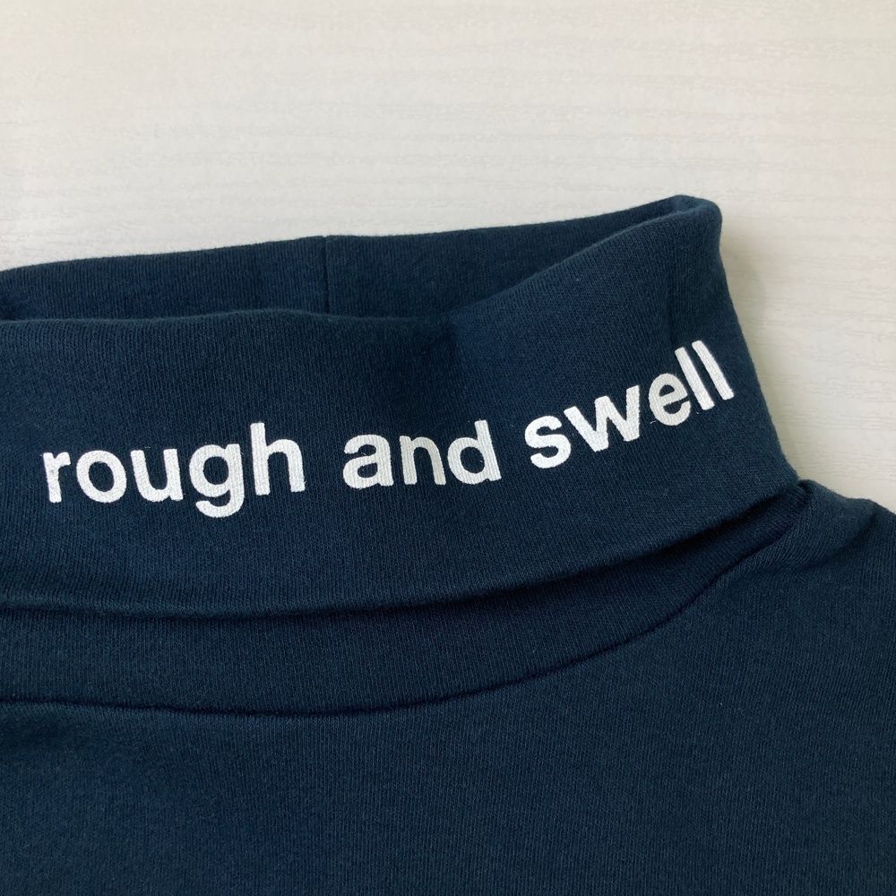 サイズ S ROUGH-SWELL ラフアンドスウェル タートルネック 長袖Tシャツ ロゴプリント ネイビー系 240101549131 ゴルフウェア メンズ ストスト LLC-HASEGAWATOSO_COM