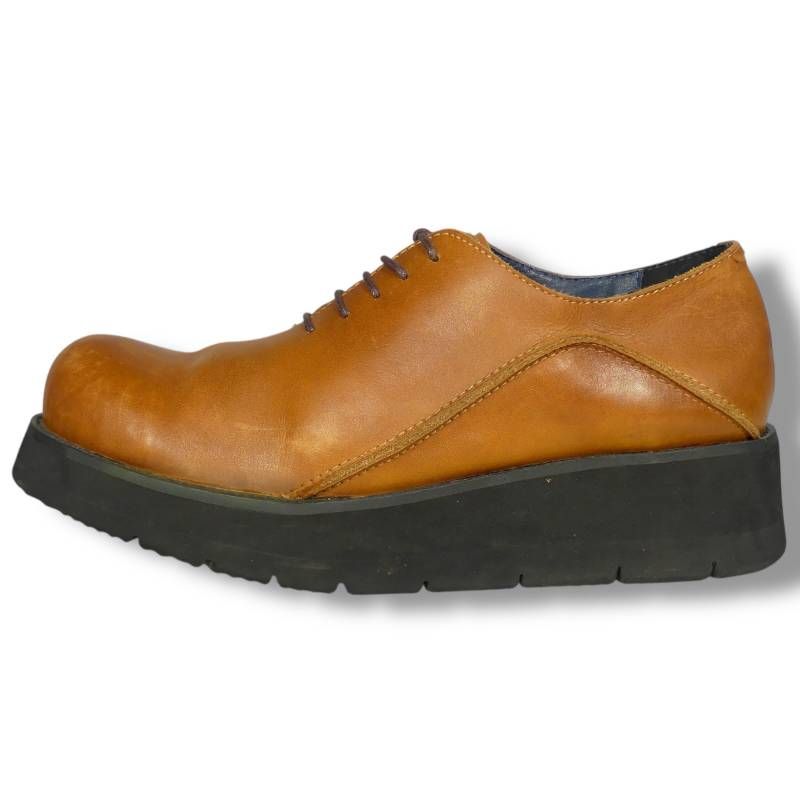  whoop -de-doo フープディドゥ シューズ 26 厚底 レザー 本革 茶 キャメル メンズ レースアップシューズサイズ26 cm一覧 SEULB屋着古 HN 2296 ドレス ビジネスシューズ ブーツ 革靴