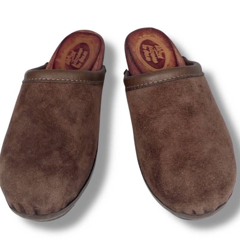Nelson ネルソン ハンドメイド 木製ソール スエードサボ サンダル 25 本革 茶 レザー メンズ スリッパ サンダルサイズ25 cm一覧 SEULB屋着古 HS 364 こちらをコピーして検索