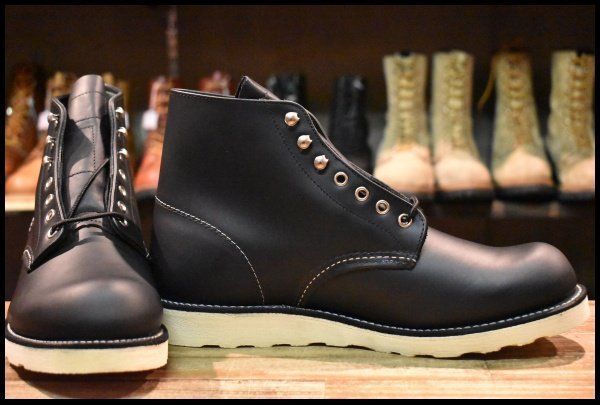 9.5D 犬タグ復刻 18年 レッドウィング 8165 アイリッシュセッター 黒 ブラッククローム 編み上げ ブーツ redwing HOPESMORE GP189