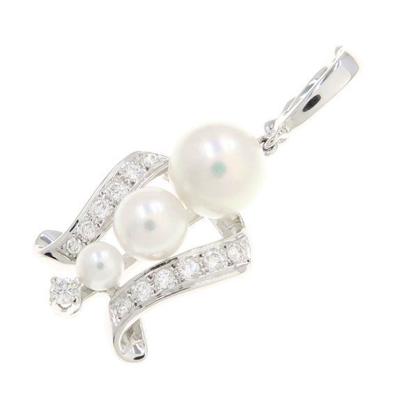 ミキモト パールダイヤペンダントトップ アコヤ 無料ギフトラッピング Aランク