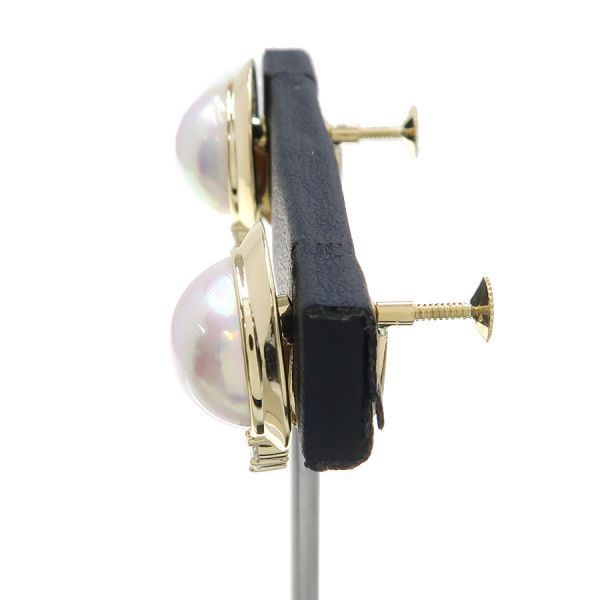 タサキ マベパールダイヤイヤリング 無料ギフトラッピング Aランク