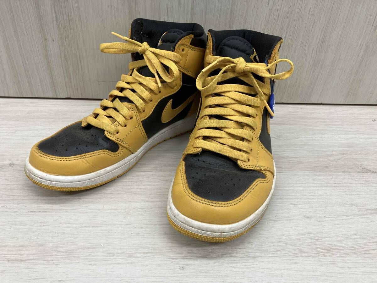 NIKE 555088-701 AIR JORDAN 1 HIGH OG POLLEN スニーカー 表記サイズ26.5 ブラック×イエロー