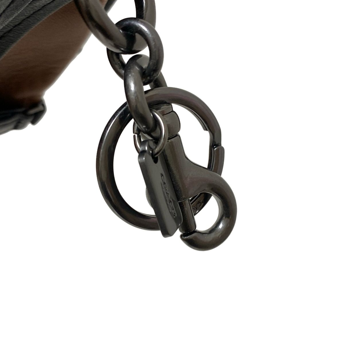 ダークブラウン×黒×シルバー レザー