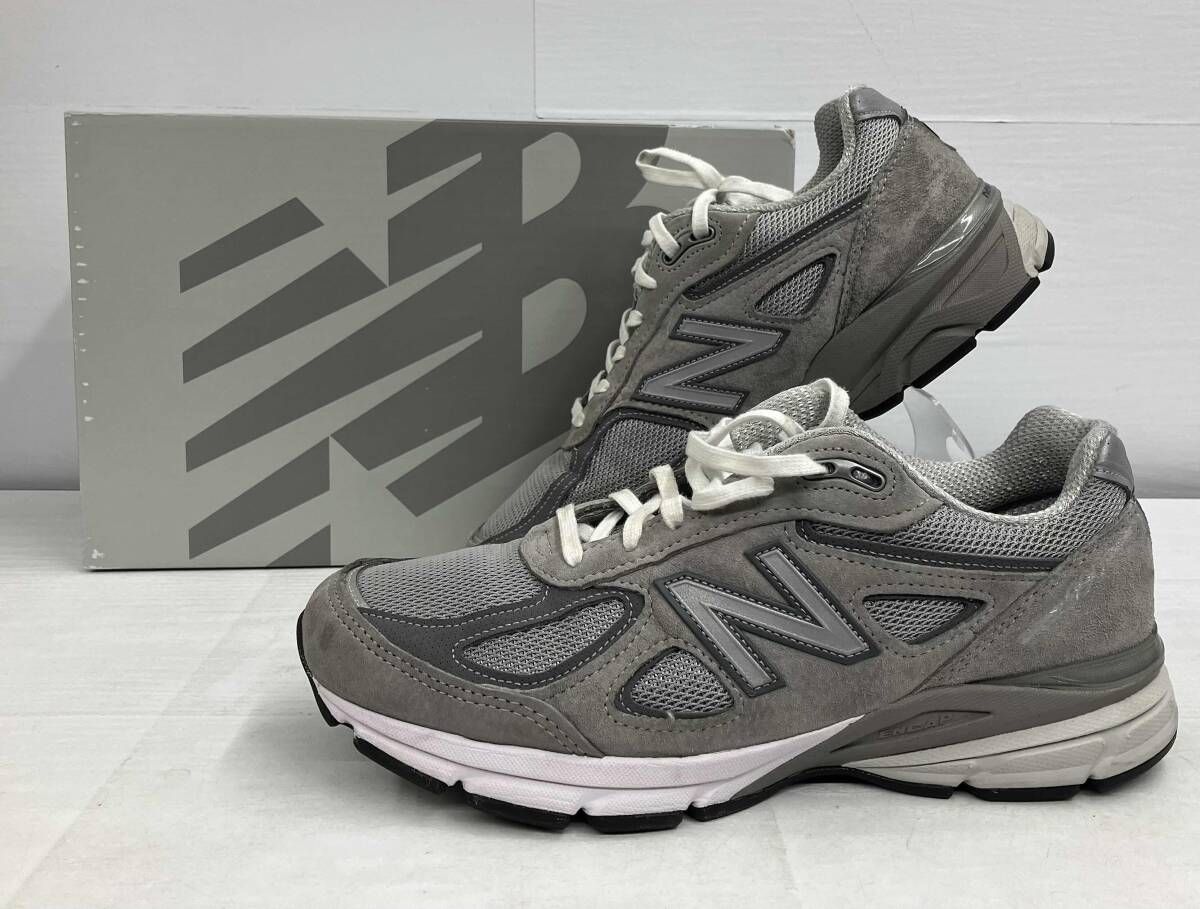 箱有 new balance ニューバランス U990GR4 990v4 グレー 26.0cm メンズ カジュアル スニーカー