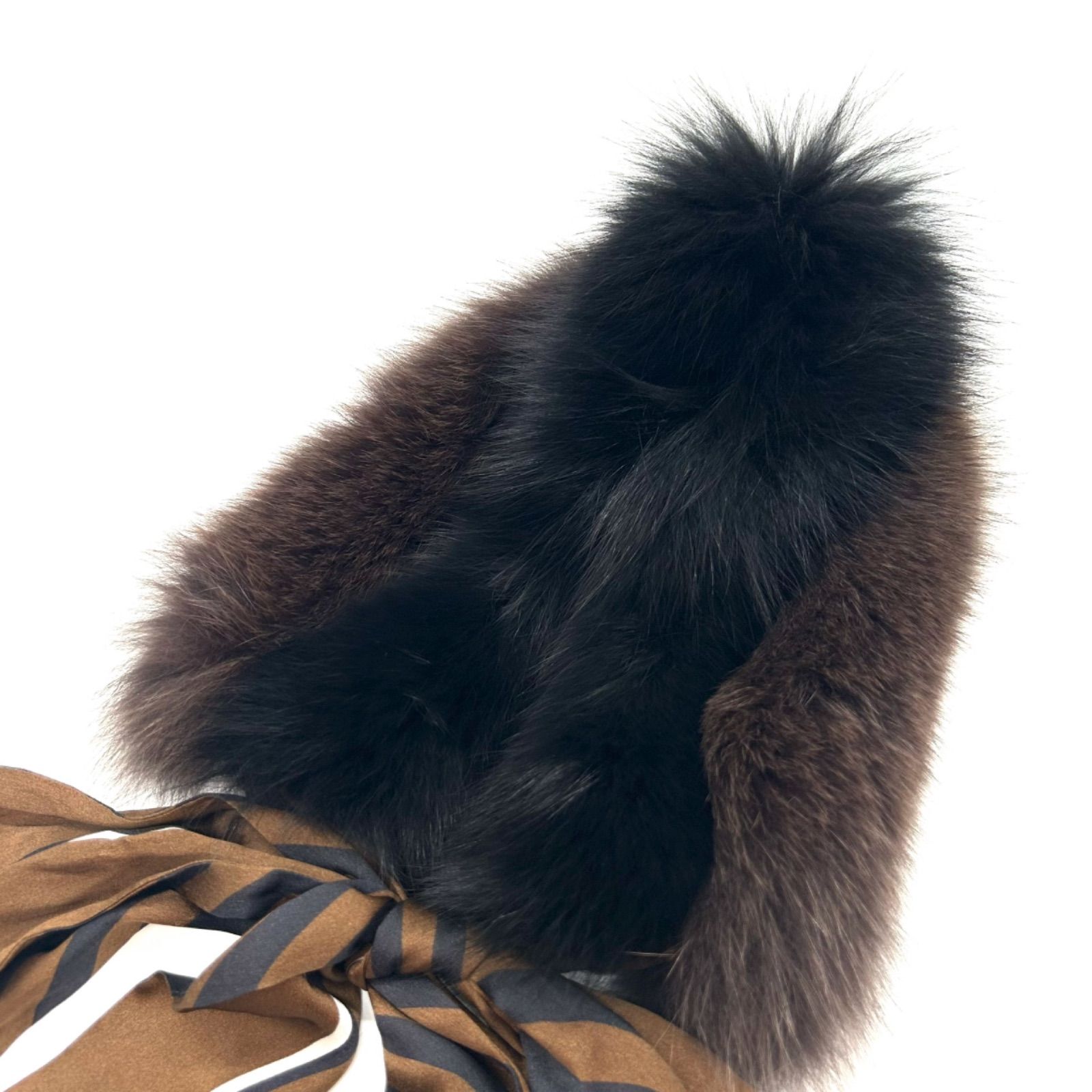 FENDI フェンディ ストール ファー スカーフ ショール ティペット フォックス ラビット マフラー レディース