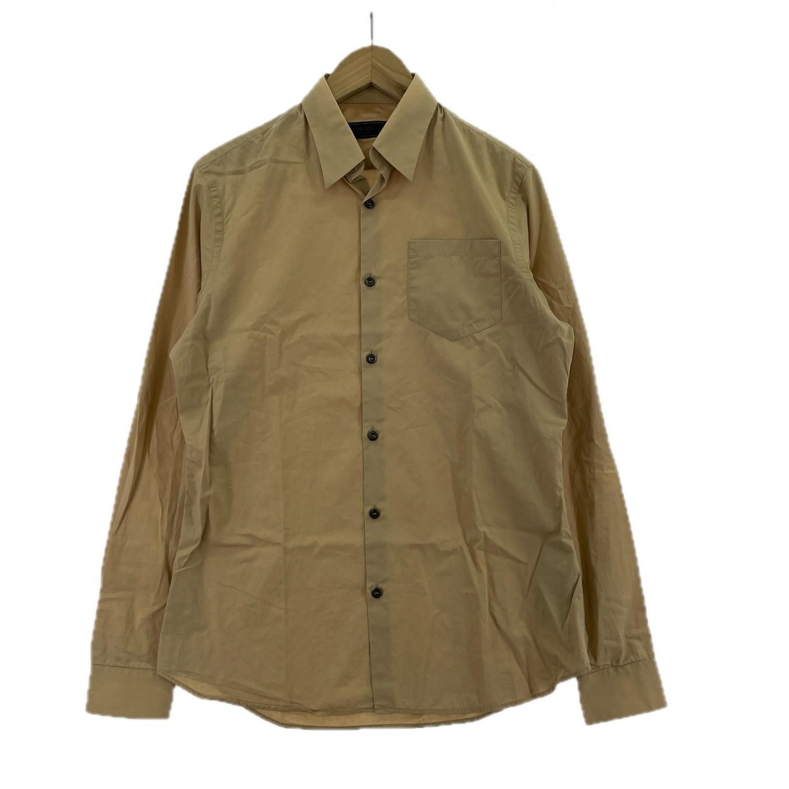 PRADA 15SS ストレッチシャツ 37 ベージュ