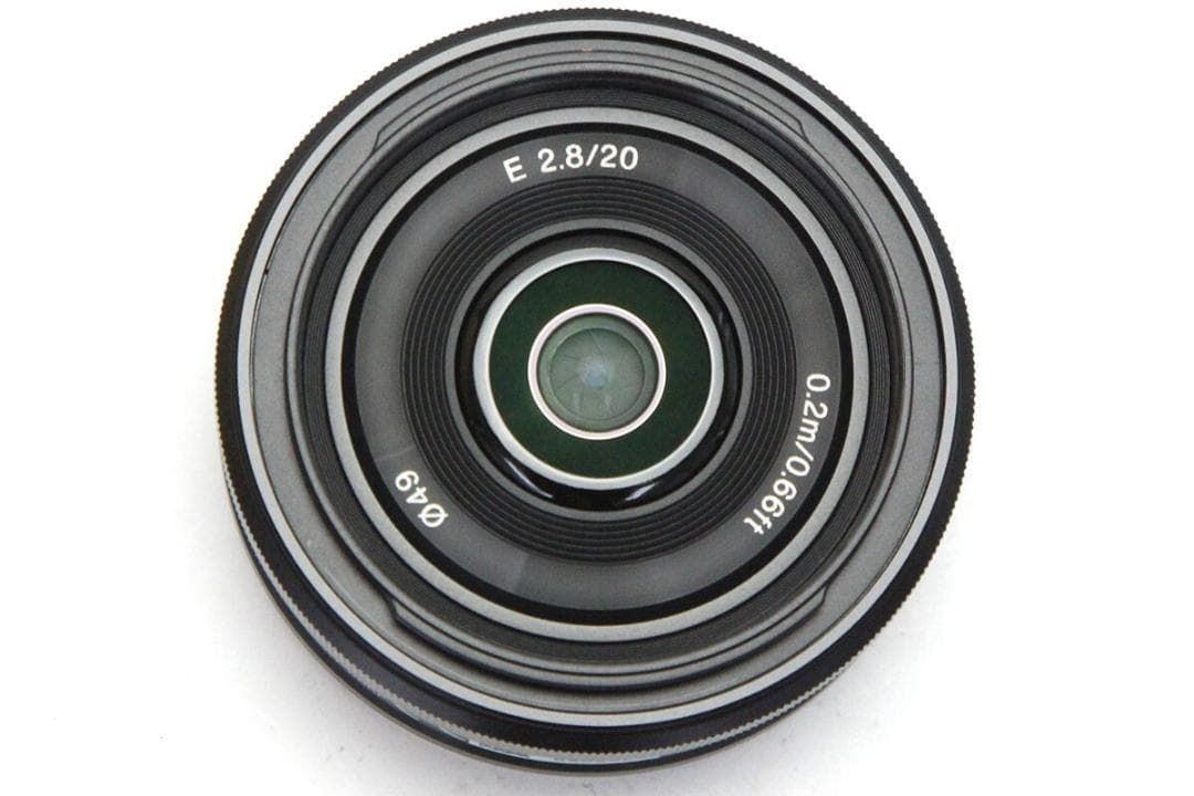 □ ソニー用 パンケーキ 広角 単焦点レンズ SONY E 20mm F2.8 SEL20F28