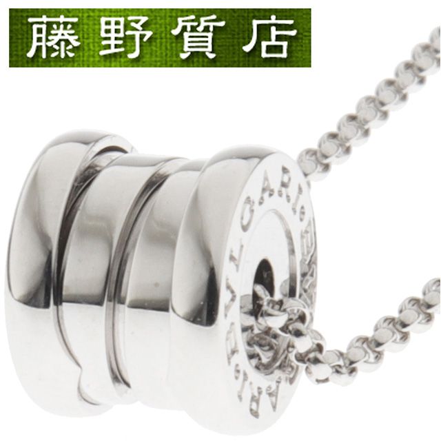 (クリーニング済）ブルガリ BVLGARI B-Zero1 ビーゼロワン ネックレス ミニ K18 WG ホワイト ゴールド 360310 ...