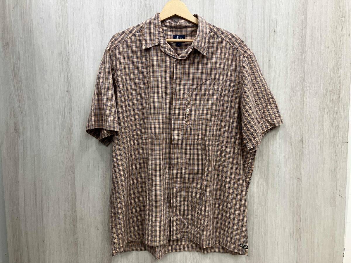 STUSSY 半袖シャツ Lサイズ チェックシャツ