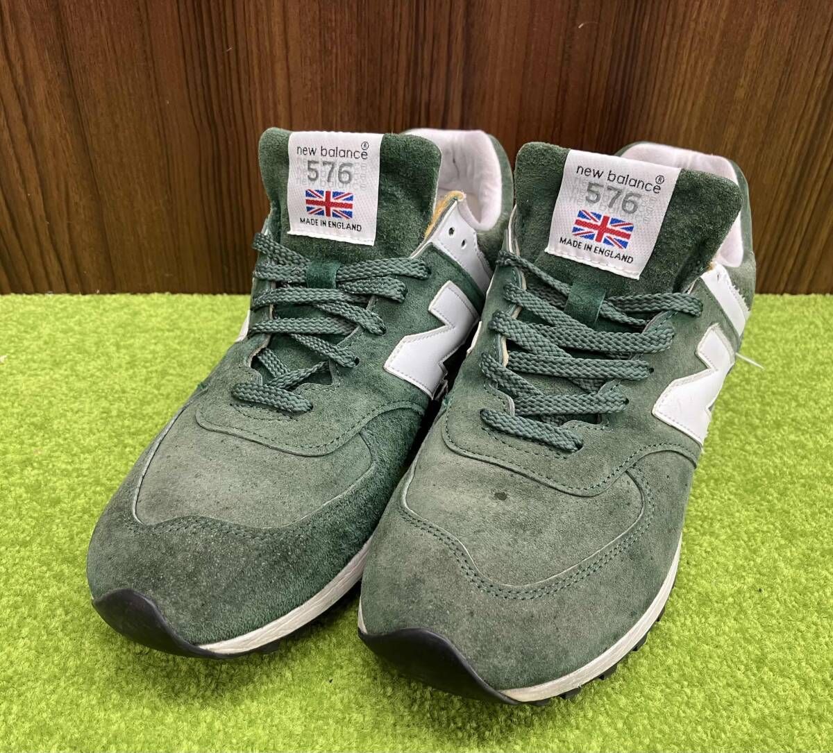 New Balance ニューバランス MADE IN ENGLAND 576サイズUSA91 2 モスグリーン系 M576GG スウェード メンズシューズ スニーカー