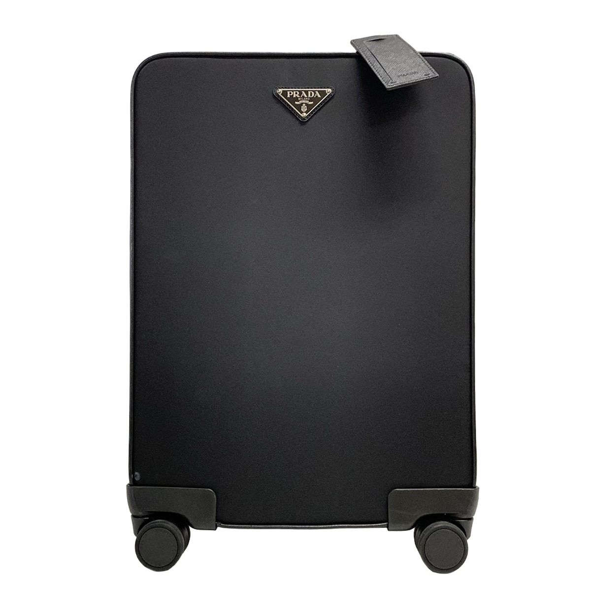 PRADA プラダ キャリーバッグ Re-Nylon xサフィアーノレザー トロリー 2VQ005 黒 TSAなし 本体ロックナンバー 000 Re-Nylon レザー