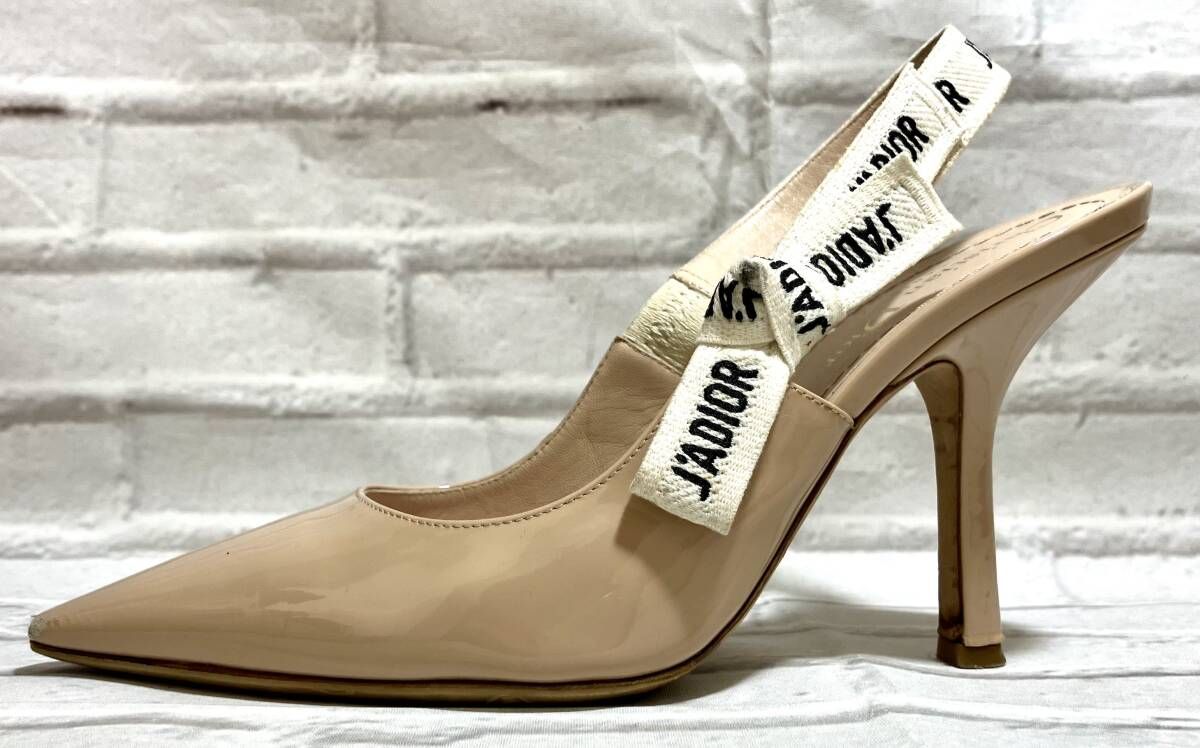 Christian Dior クリスチャンディオール サンダル ベージュ サイズ38 イタリア製