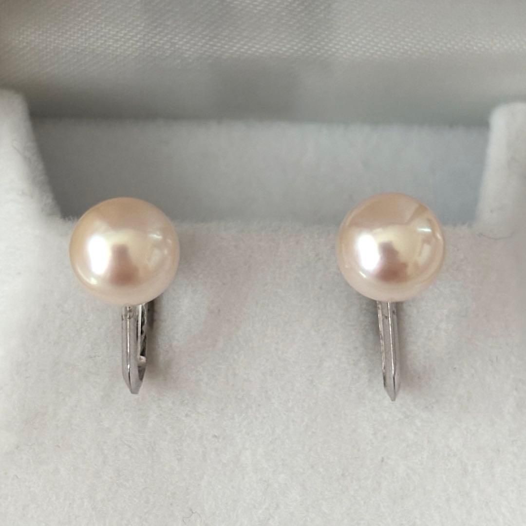 377 ミキモト シルバー パール 約7.9mm イヤリング