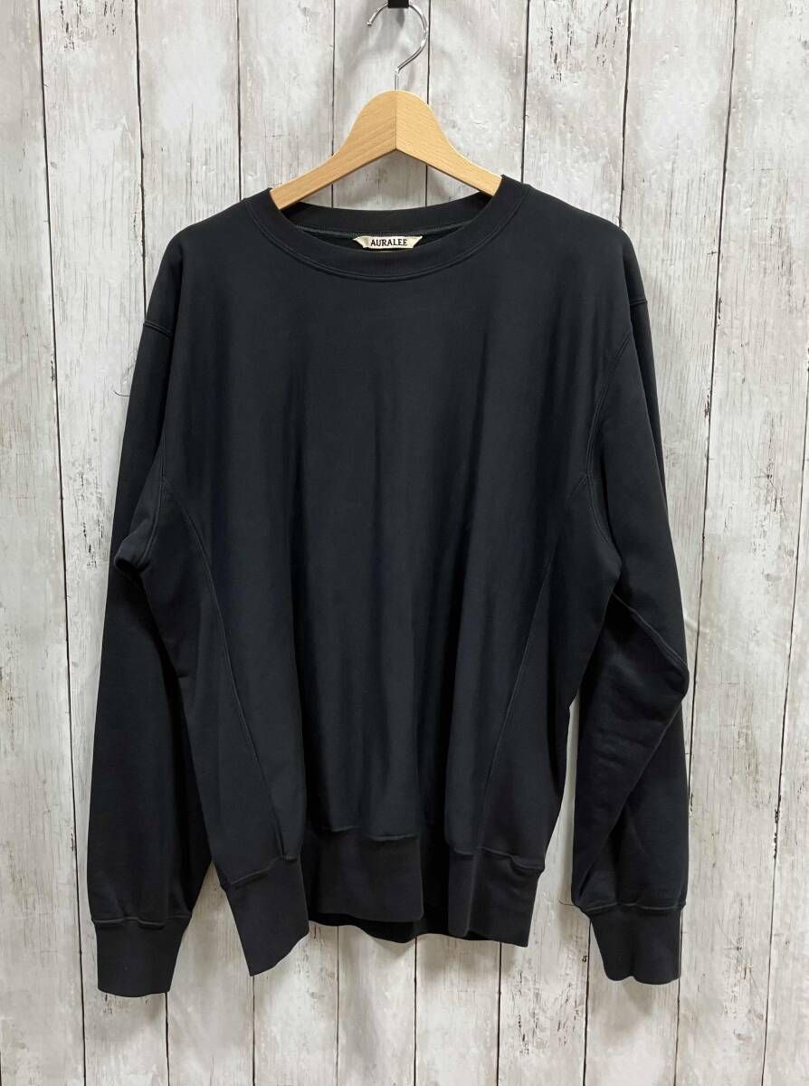 AURALEE ／長袖Tシャツ／24AW／ELASTIC HIGH GAUGE SWEAT P/O