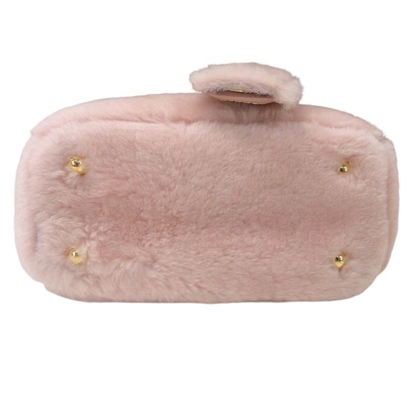 プラダ PRADA ガレリア シアリング ミニバッグ 1BA906 ピンク ゴールド金具 サフィアーノレザー レディース ハンドバッグ DECORATOM_COM_BR