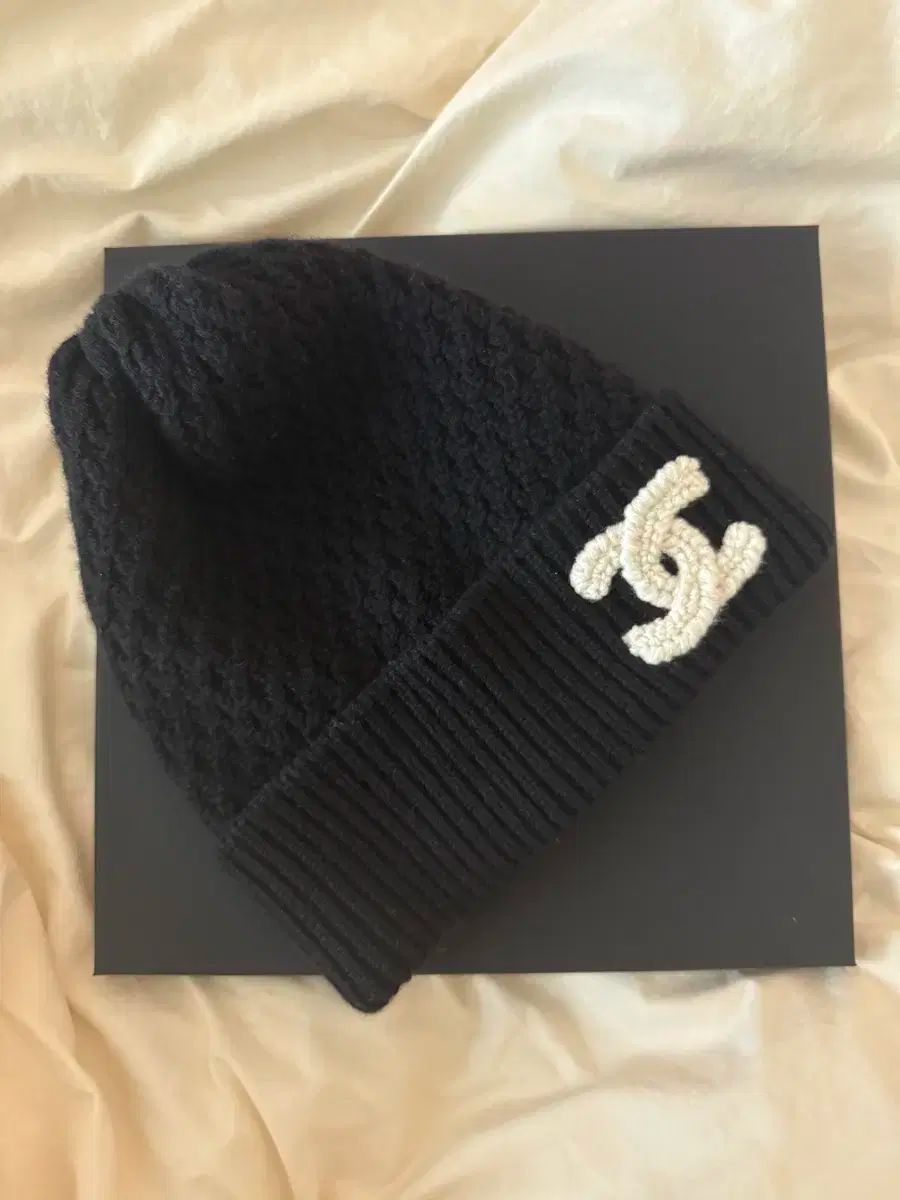 CHANEL シャネル ロゴ カシミア ブラック ビーニー