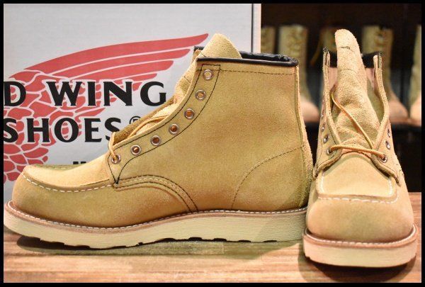 8.5E 犬タグ復刻 18年 レッドウィング 8173 スエード アイリッシュセッター ラフアウト モックトゥ ブーツ HOPESMORE GP193