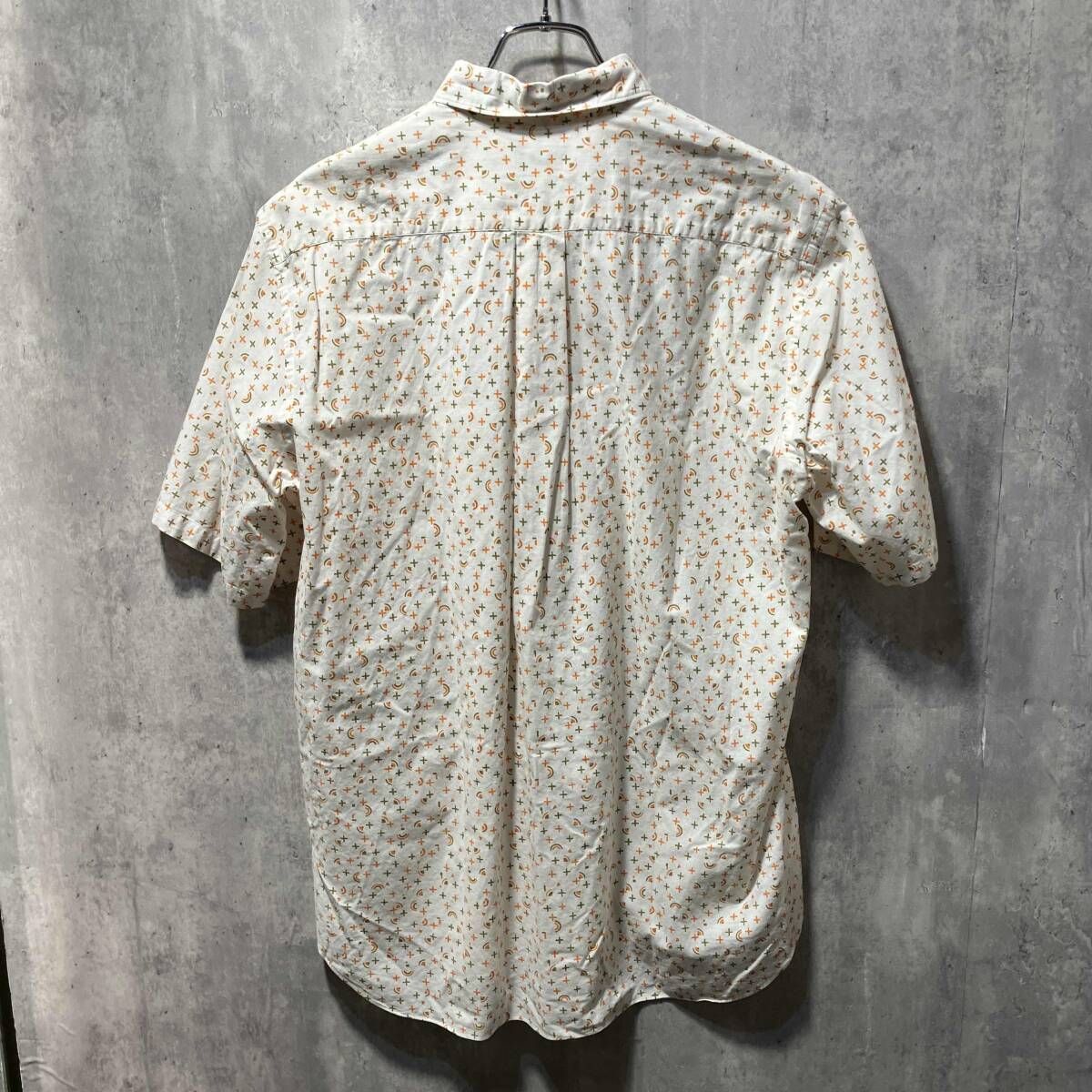 02ss COMME des GARCONS HOMME short sleeves T-shirt 総柄半袖シャツ 田中オム ホワイト コムデギャルソンオム