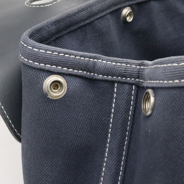 広尾店 エルメス HERMES ヴァルパライソPM ハンドバッグ トワルアッシュ ネイビー SV金具 17538 DECORATOM_COM_BR