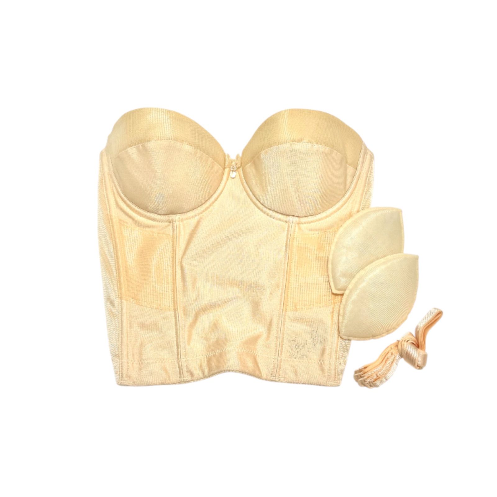 FOUR SIS - CO. Vカットビスチェ C75 フォーシス- カンパニードレス ウェディング 補正 下着 コルセット 背中 開 式 ブライダル インナー