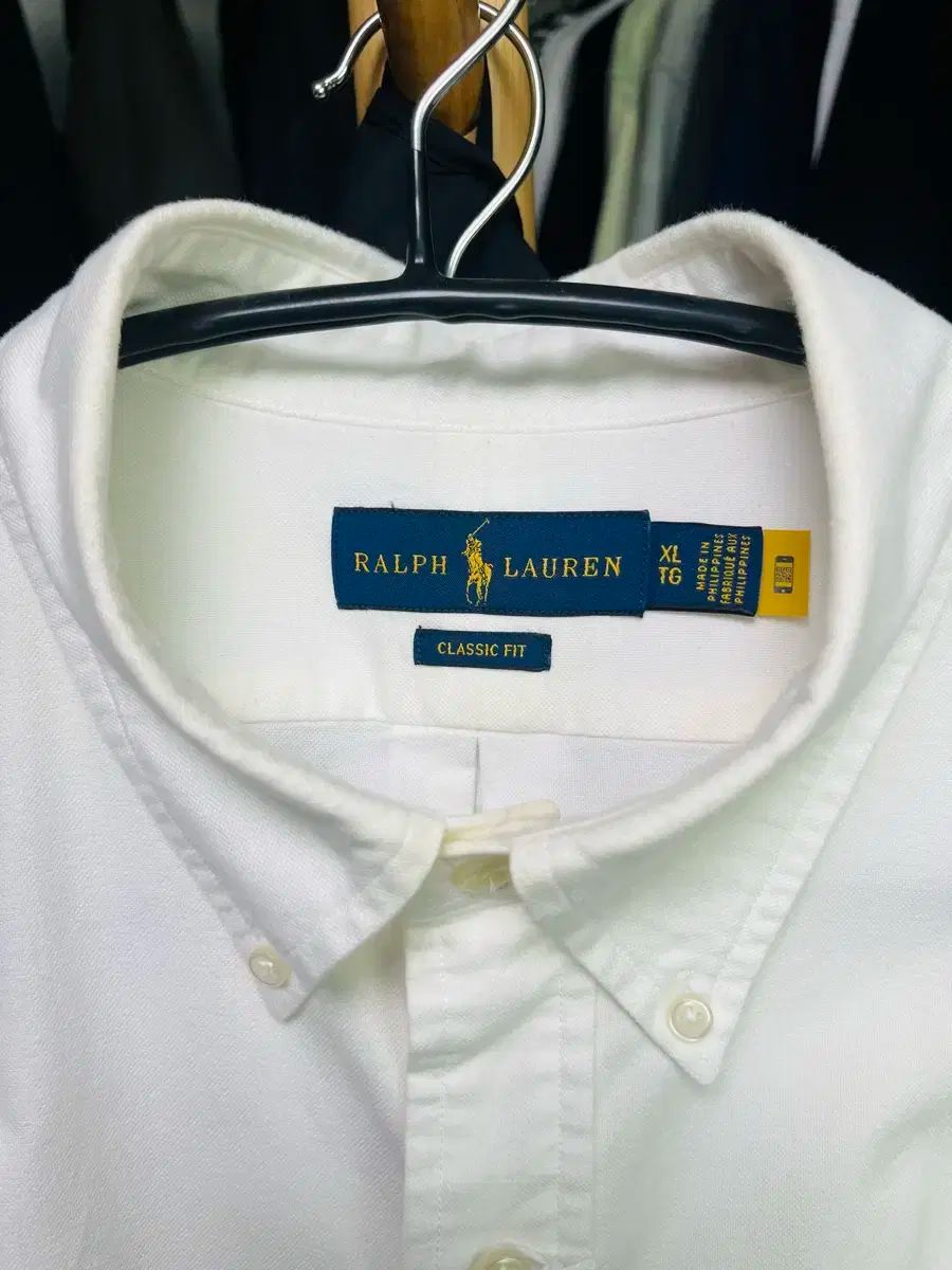 XL ポロ マルチロゴ Classic フィット Oxford シャツ 白