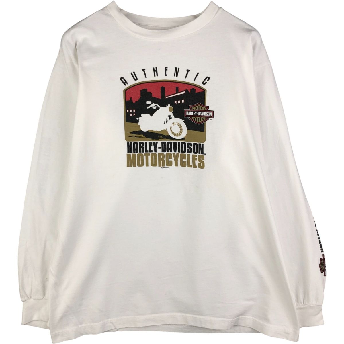 古着 00年代 ハーレーダビッドソン Harley-Davidson ロングTシャツ ロンT メンズL相当 eaa592500