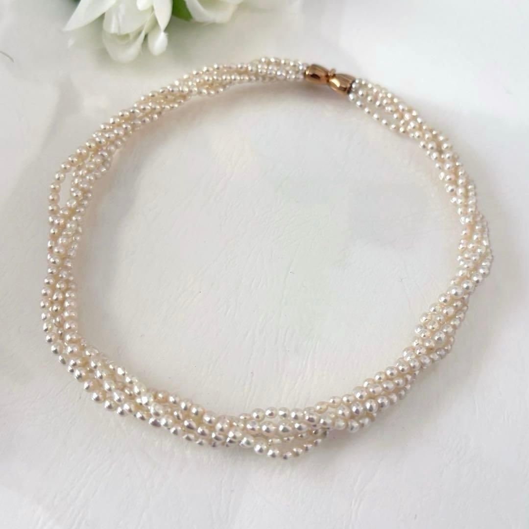 429【タサキ】K18 ５連　パール　ネックレス 429【タサキ】K18 5連 パール ネックレス - メルカリ