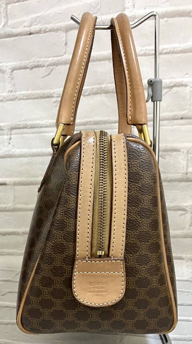 AI鑑定済 CELINE セリーヌ ミニボストンバッグ マカダム柄 M14 イタリア製 DECORATOM_COM_BR