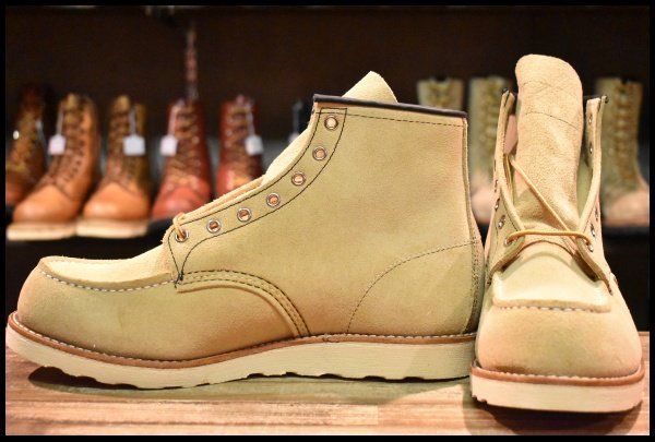 12E ♥ 犬タグ復刻 20年 レッドウィング 8173 スエード アイリッシュセッター ラフアウト ベージュ ブーツ redwing HOPESMORE GP194