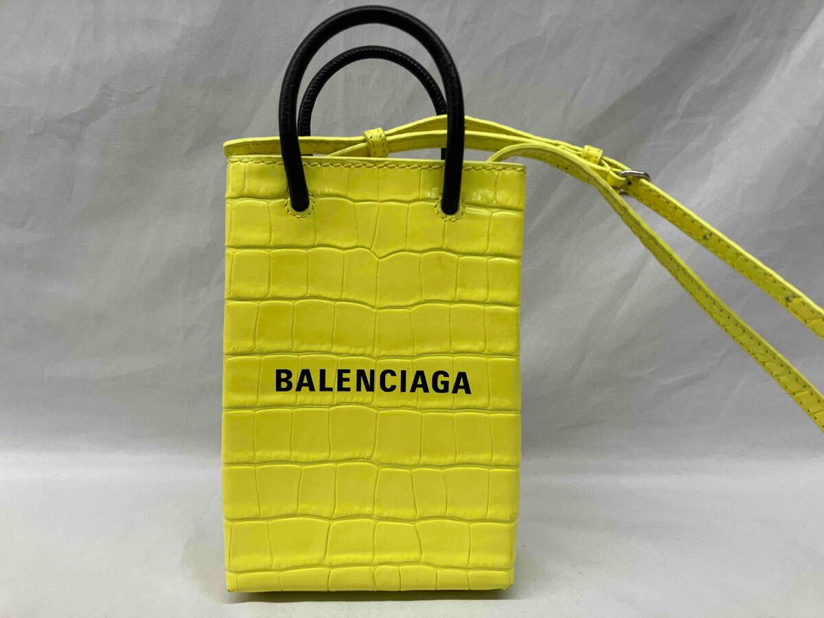 BALENCIAGA バレンシアガ ミニショルダー フォンホルダー ショルダーバッグ イエロー