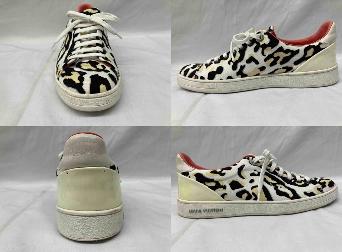 LOUIS VUITTON ルイヴィトン スニカー レオパード ヒョウ柄 サイズ表記 37 1 2 ホワイト MS 1105 き