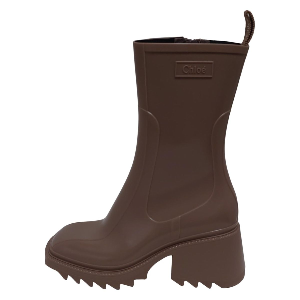 Chloe クロエ レインブーツ 37 レディース グレーベージュ