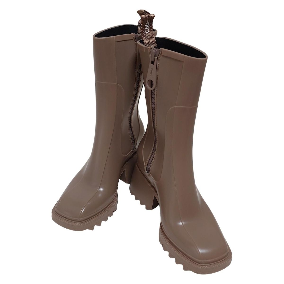 Chloe クロエ レインブーツ 37 レディース - グレーベージュ