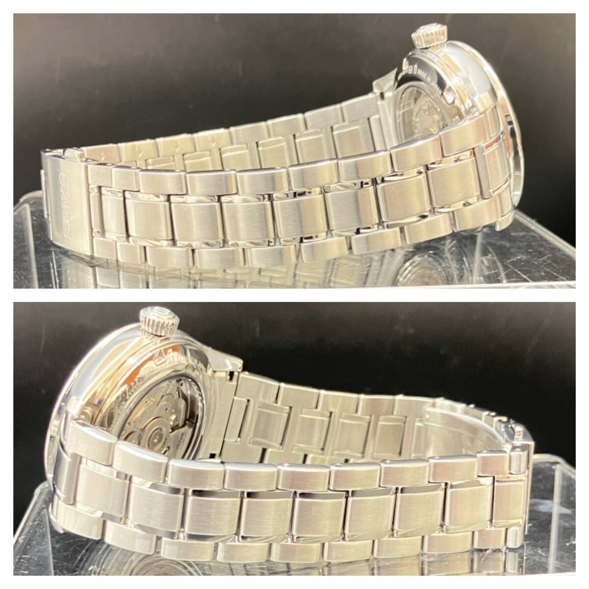  付き SEIKO PRESAGE 6 R 31 00 F 0 腕時計 自動巻き アナログ 文字盤白 シルバー ローマ数字 セイコー プレザージュ メンズ 腕時計(クォーツ) 腕時計(アナログ)