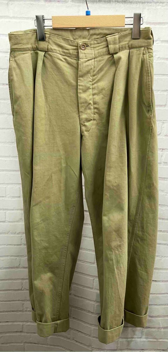 MILITARY 綿パン フランス軍 M52 アーミーチノ 前期型 古着 カーキ パンツ