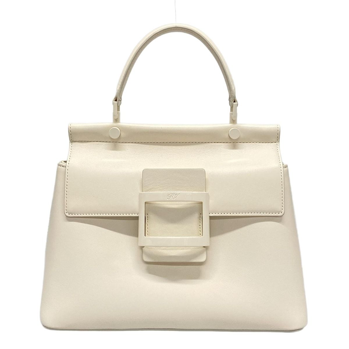 RogerVivier ロジェヴィヴィエ ハンドバッグ ヴィヴ カバ アイボリー レザー