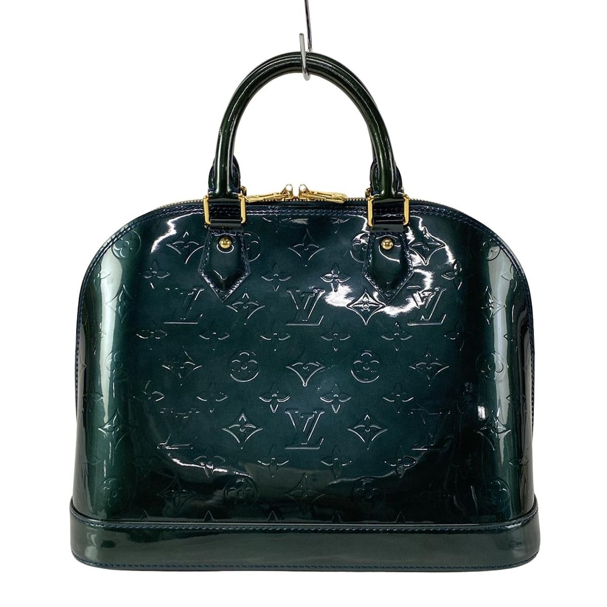 LOUIS VUITTON ルイヴィトン ハンドバッグ モノグラムヴェルニ アルマPM M91612 ブルーニュイ レザー
